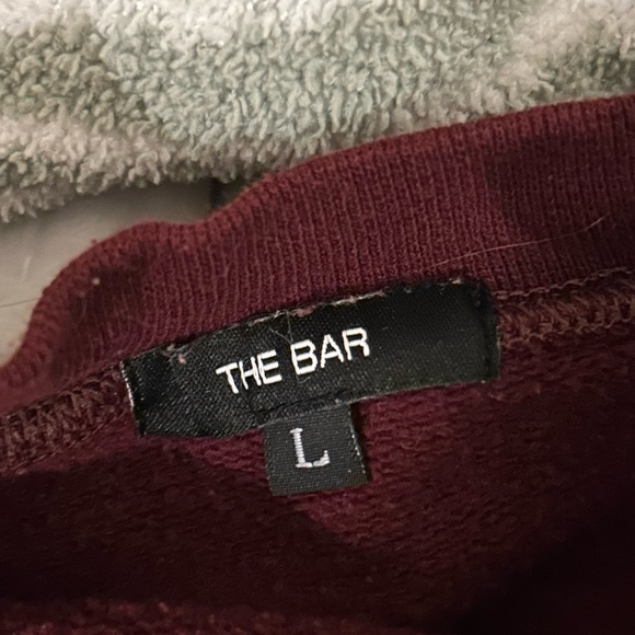 THE BAR Varsity Sweatshirt in Maroon - Picture 3 of 3